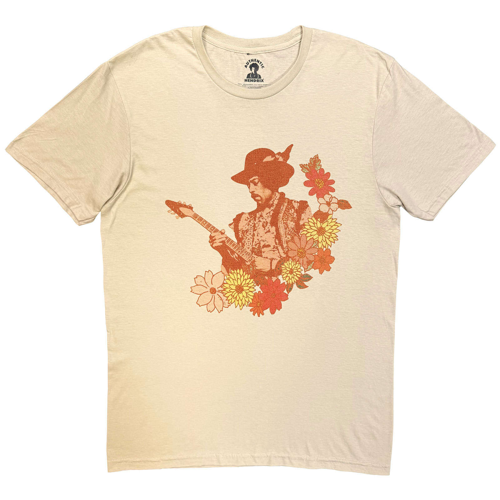Tričko Jimi Hendrix - Spring, Unisex,Natural,XXL