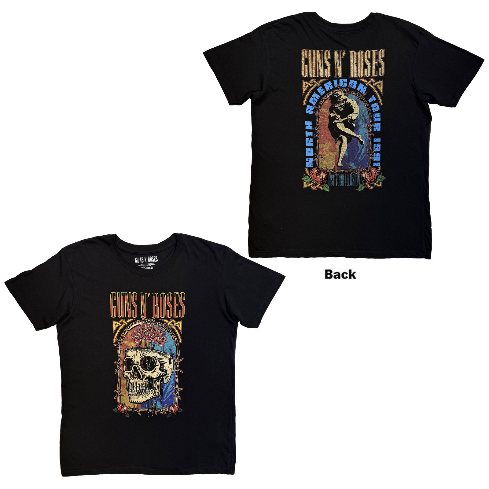 Tričko Guns N’ Roses - North American Tour Skull, Unisex,Čierna,XXL