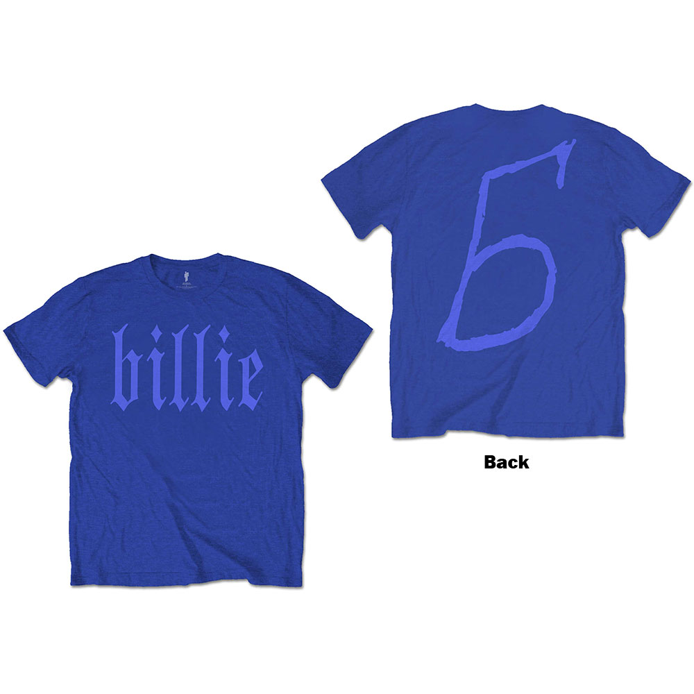 Tričko Billie Eilish - Billie 5, Unisex,Modrá,XXL