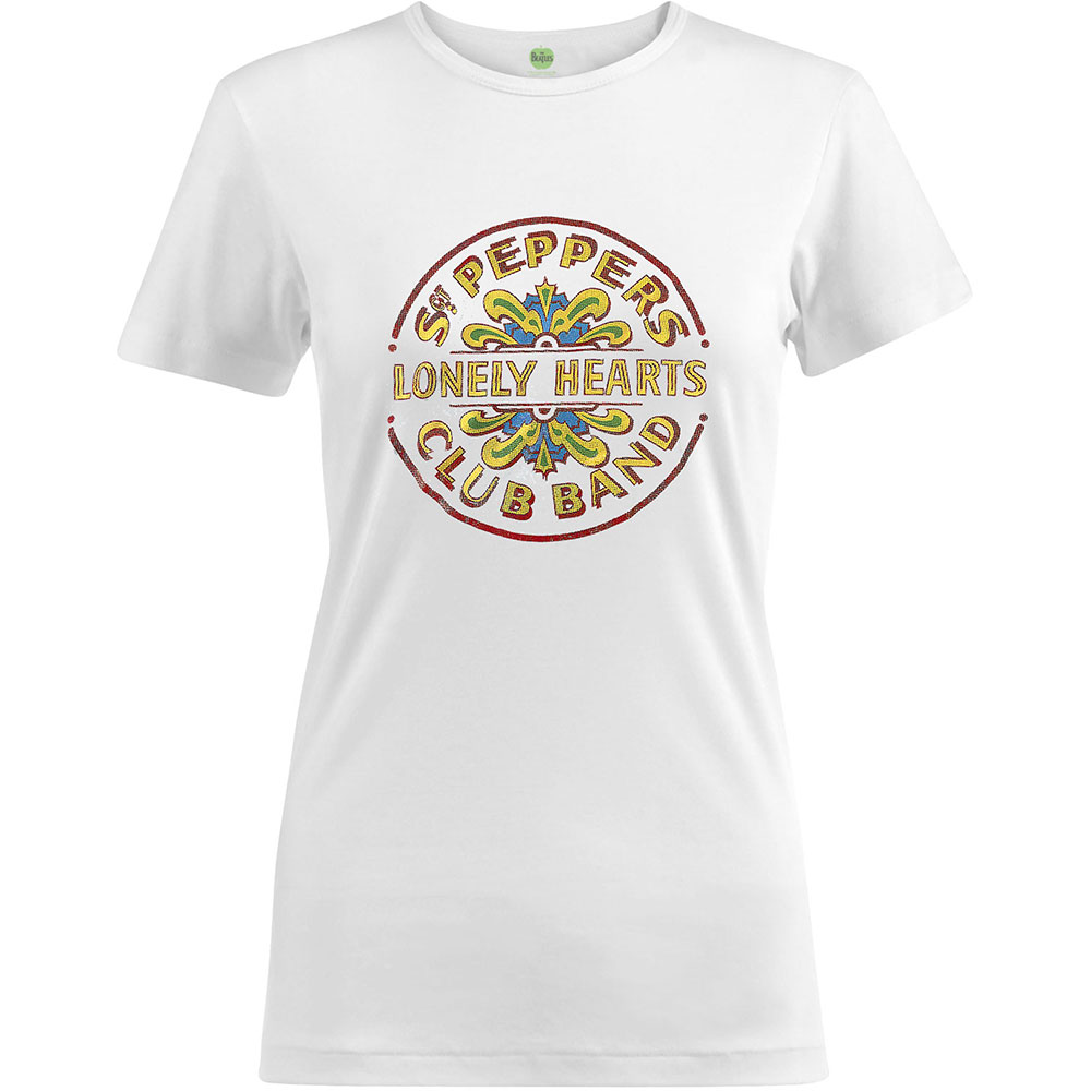 Tričko The Beatles - Sgt Pepper Drum Colour, Žena,Biela,XXL