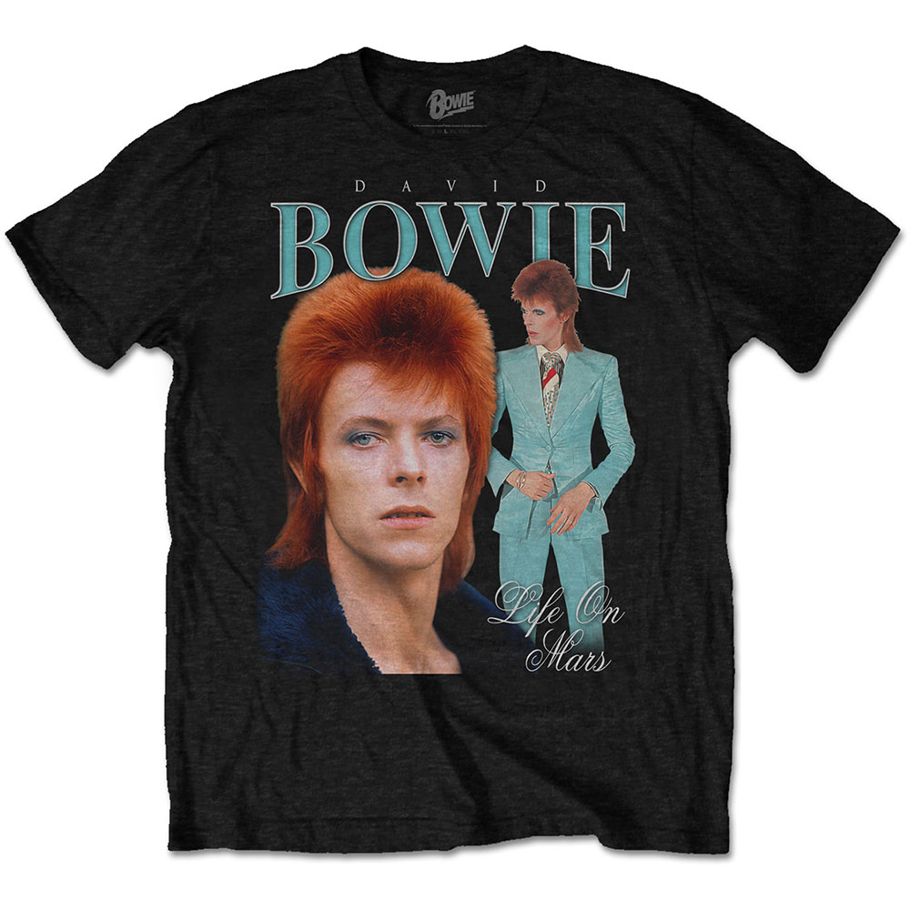 Tričko David Bowie - Life on Mars Homage, Unisex,Čierna,XXL
