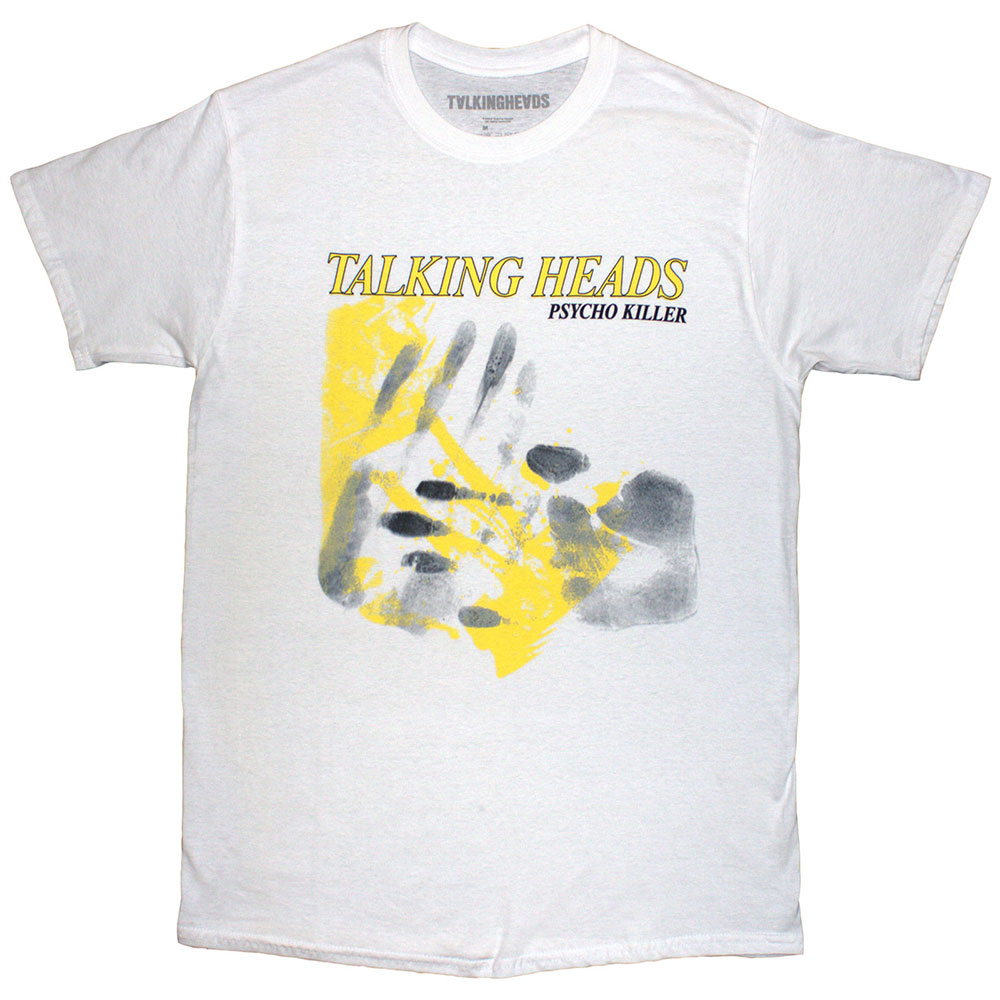 Tričko Talking Heads - Psycho Killer Hands, Unisex,Biela,XXL