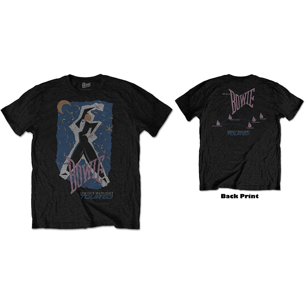 Tričko David Bowie - 83' Tour, Unisex,Čierna,XXL