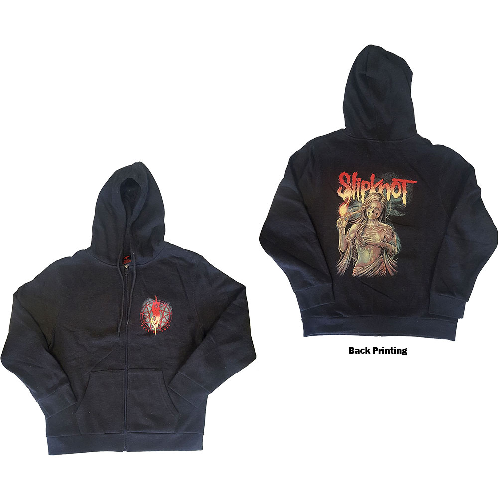 Mikina na zips Slipknot - Burn Me Away, Unisex,Šedá,S