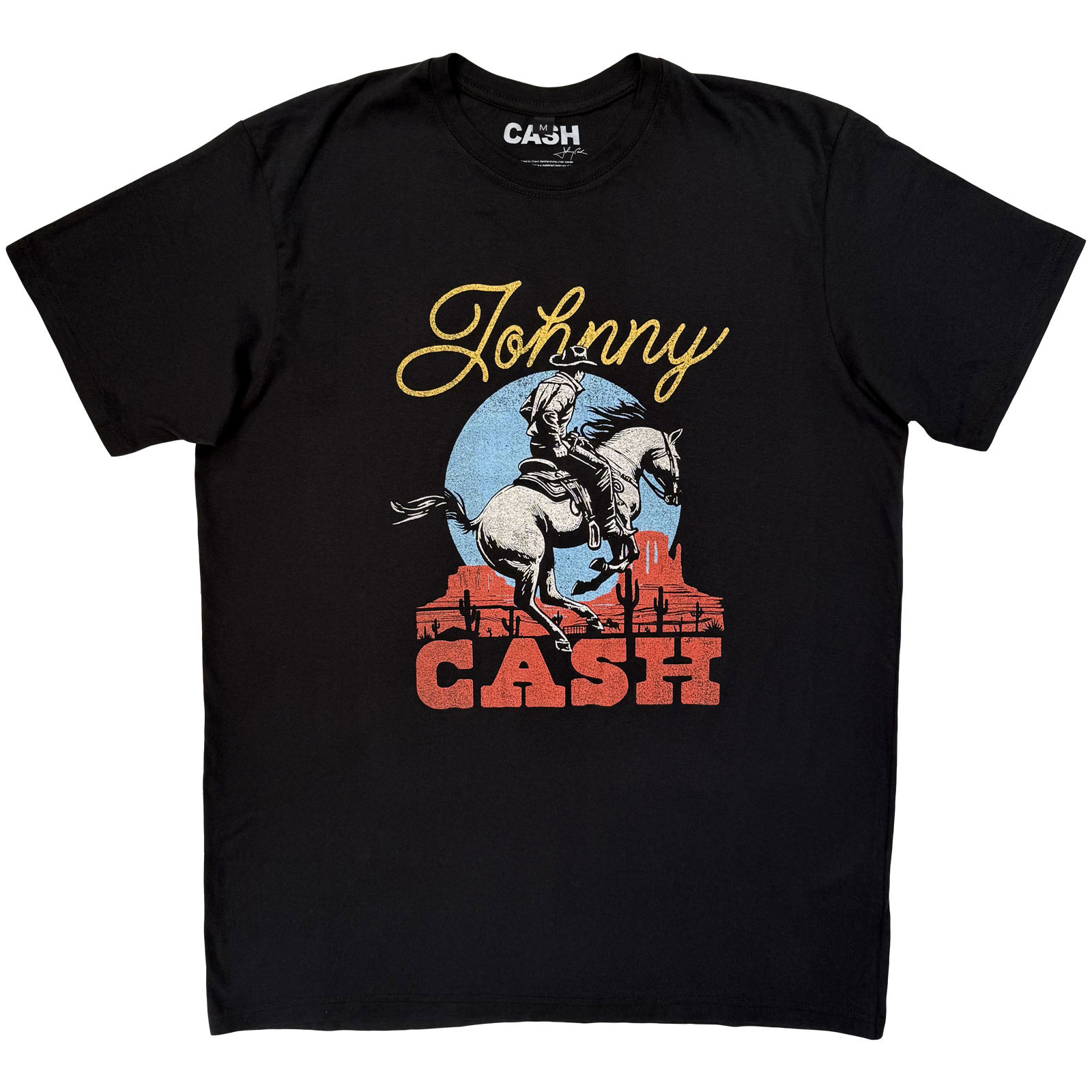 Tričko Johnny Cash - Cowboy, Unisex,Čierna,XXL