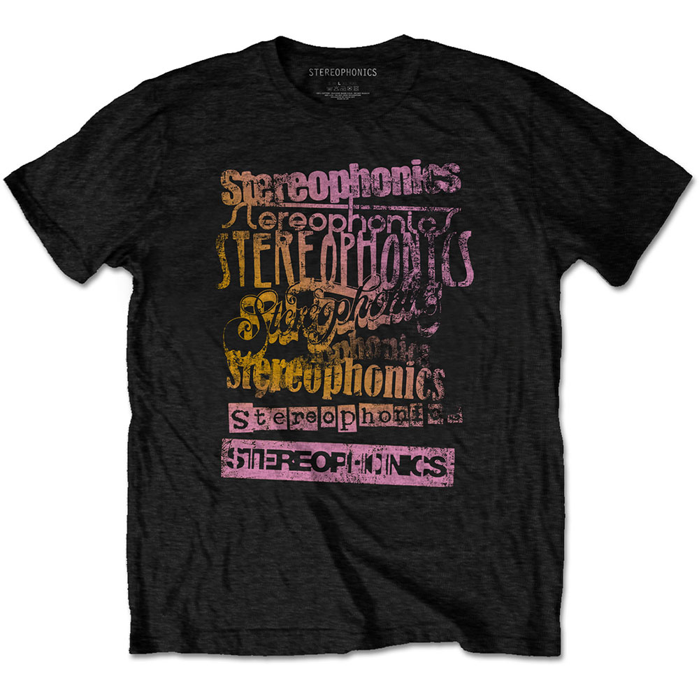 Tričko Stereophonics - Logos, Unisex,Čierna,L