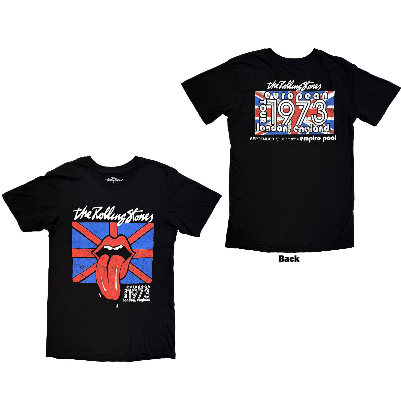 Tričko The Rolling Stones - London 1973, Unisex,Čierna,XXL