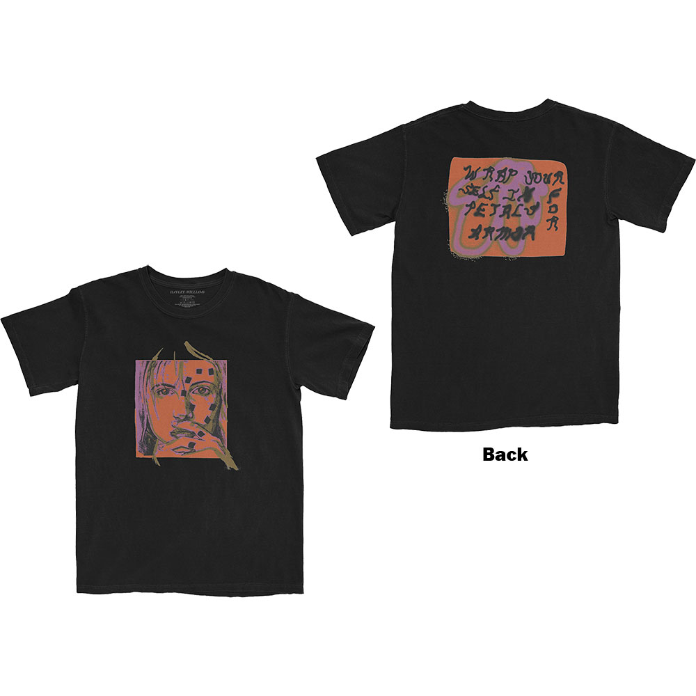 Tričko Hayley Williams - Petals Sketch, Unisex,Čierna,M