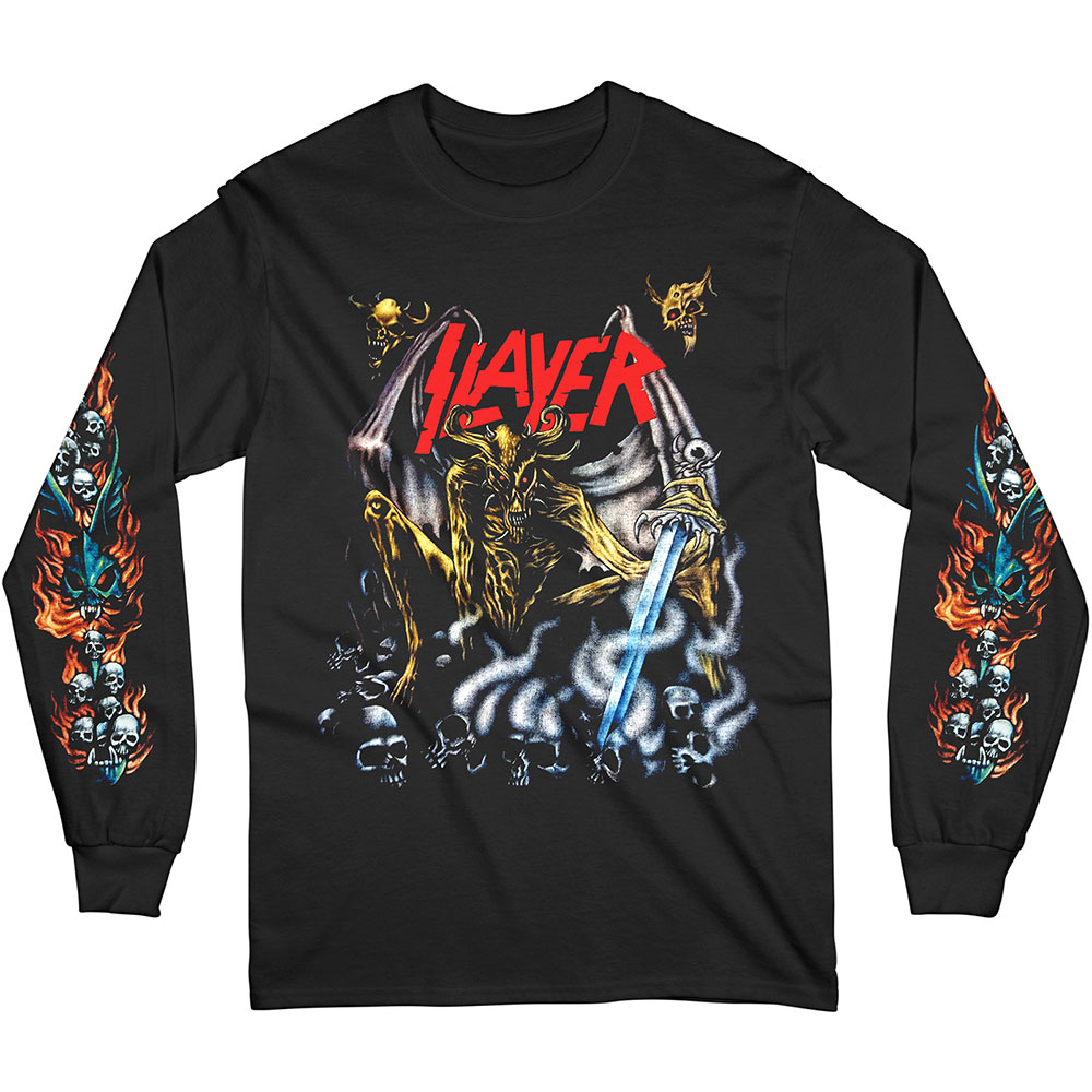 Tričko s dlhým rukávom Slayer - Airbrush Demon, Unisex,Čierna,S