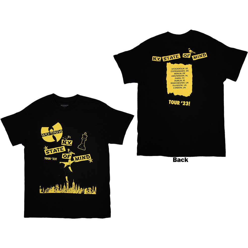 Tričko Wu-Tang Clan - Tour '23 NY State Of Mind, Unisex,Čierna,XXL