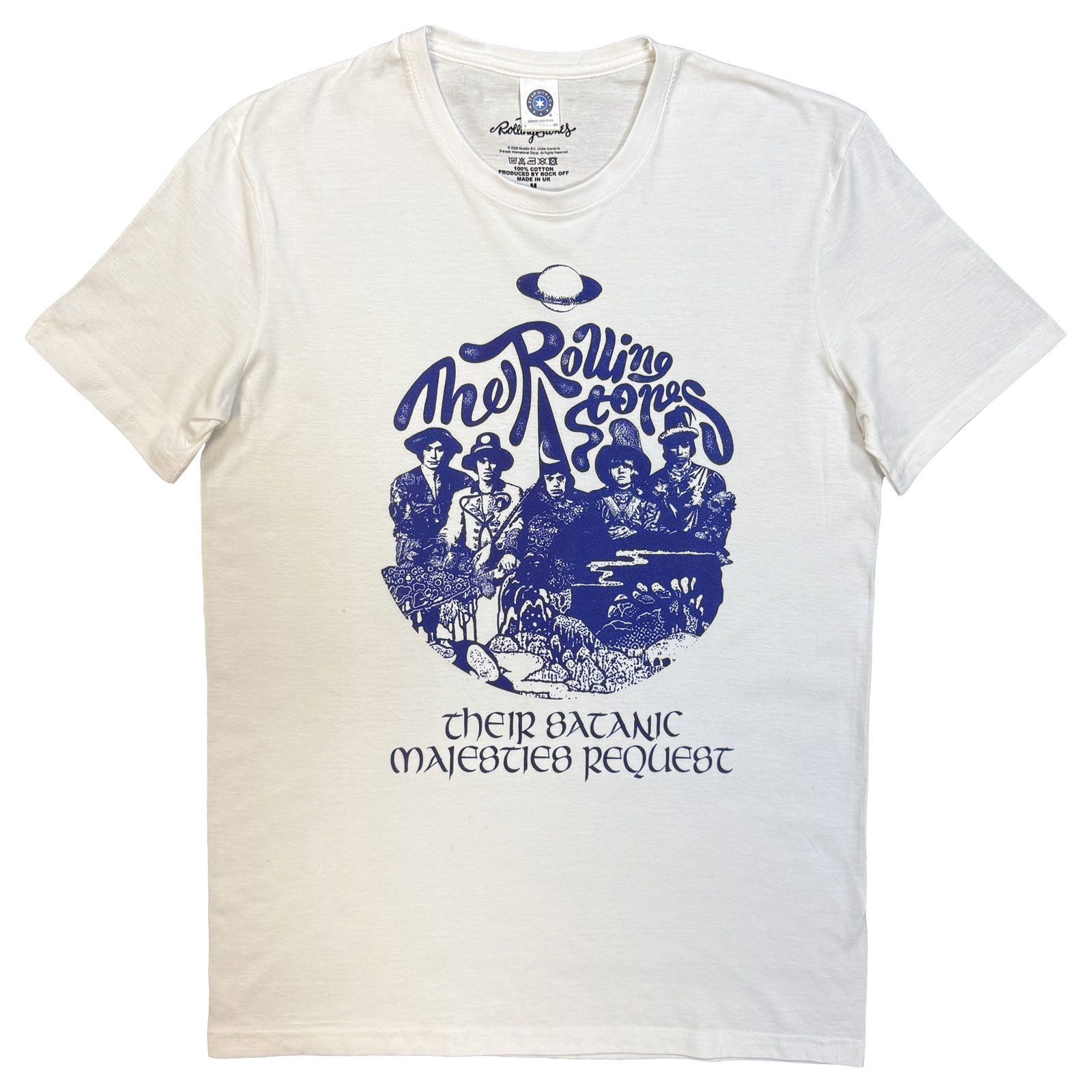 Tričko The Rolling Stones - Satanic Request, Unisex,Biela,XXL