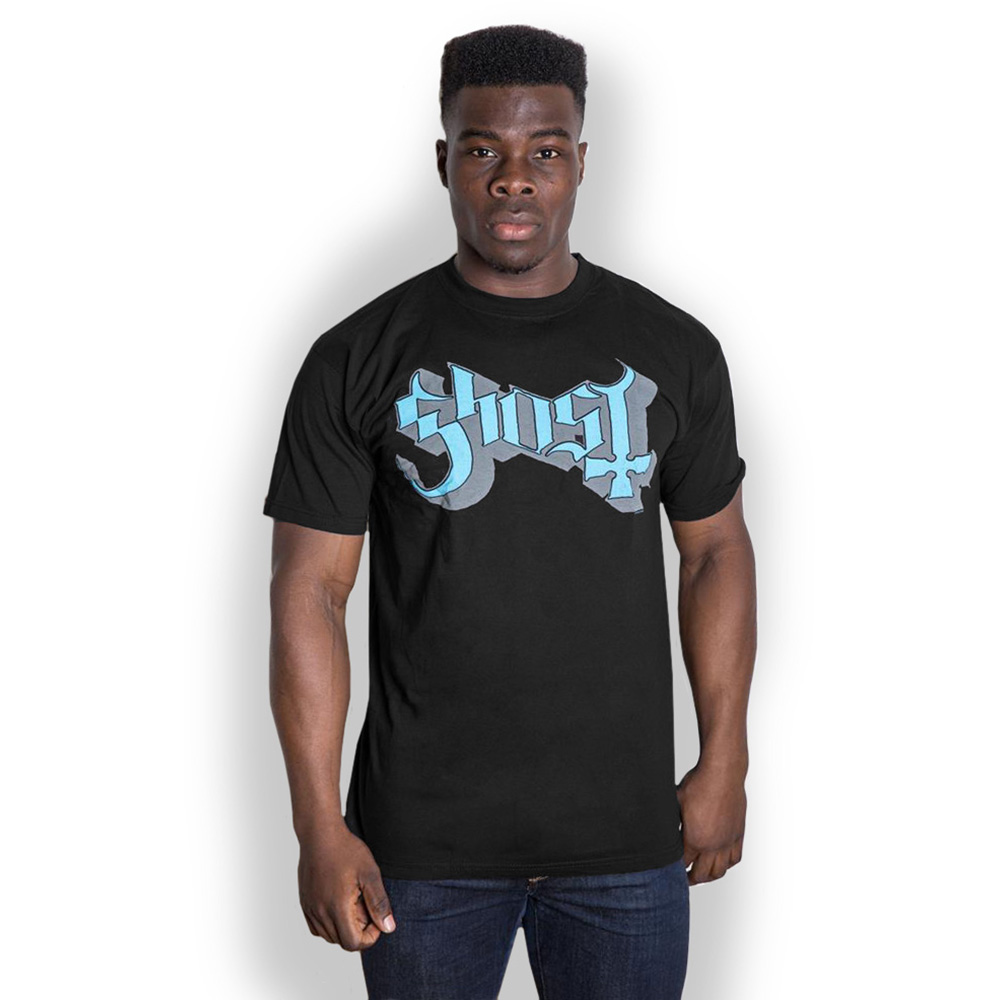 Tričko Ghost - Blue/Grey Keyline Logo, Unisex,Čierna,XXL