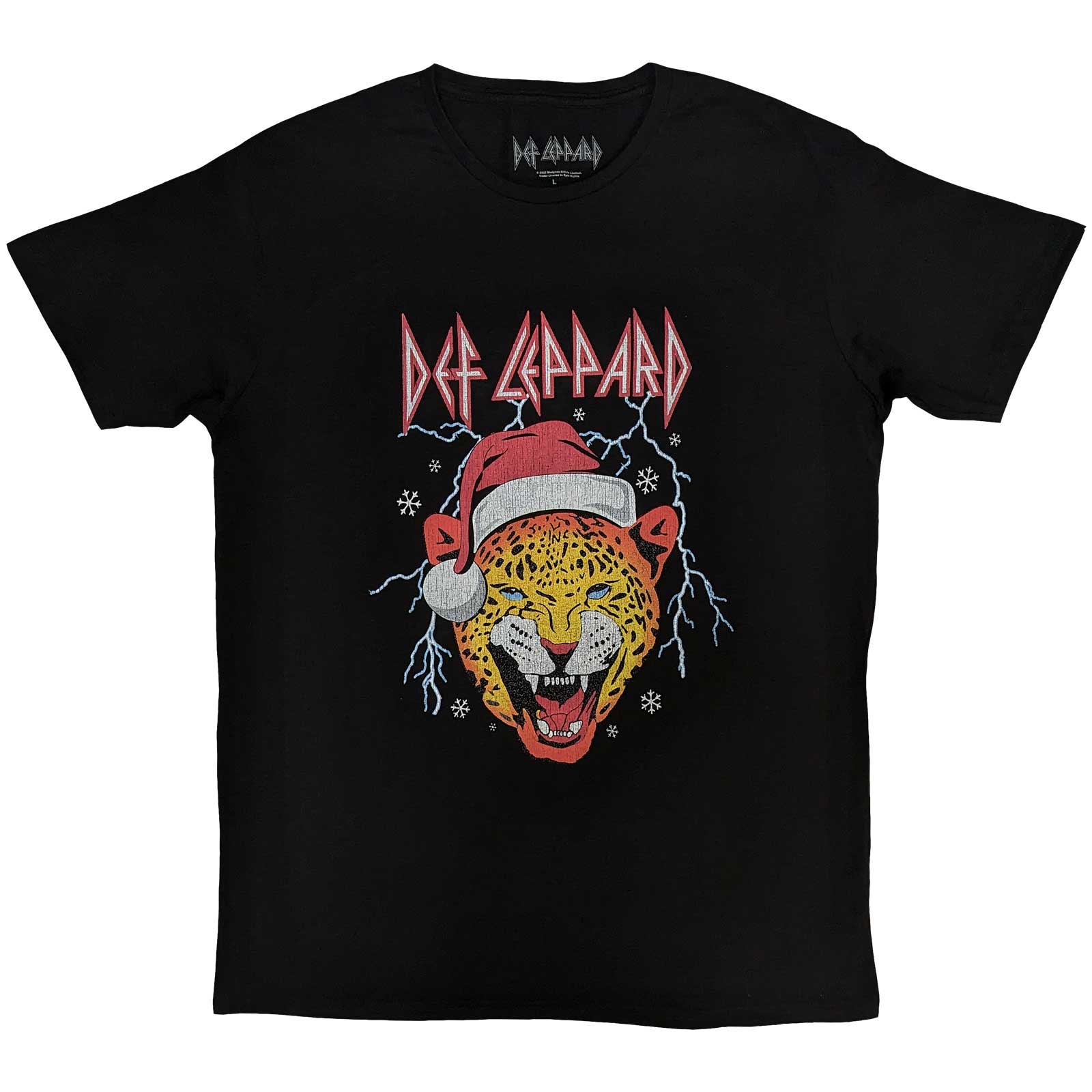 Tričko Def Leppard - Holiday Leppard, Unisex,Čierna,XXL