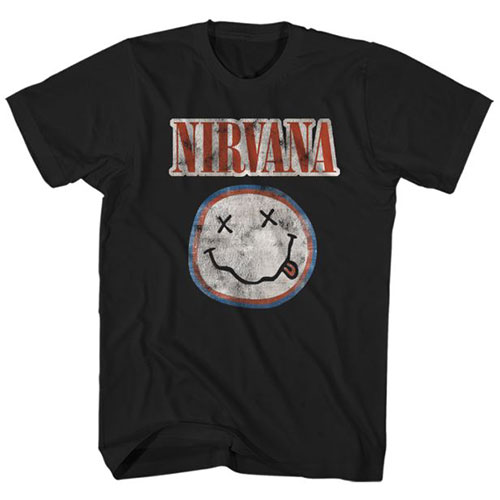 Tričko Nirvana - Distressed Logo, Unisex,Čierna,XXL