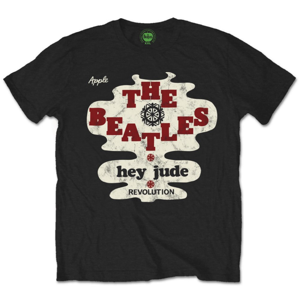 Tričko The Beatles - Hey Jude/Revolution, Unisex,Čierna,XXL