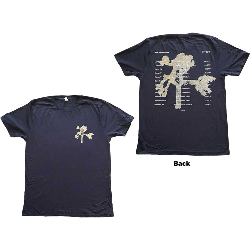 Tričko U2 - Joshua Tree Photo, Unisex,Modrá,L