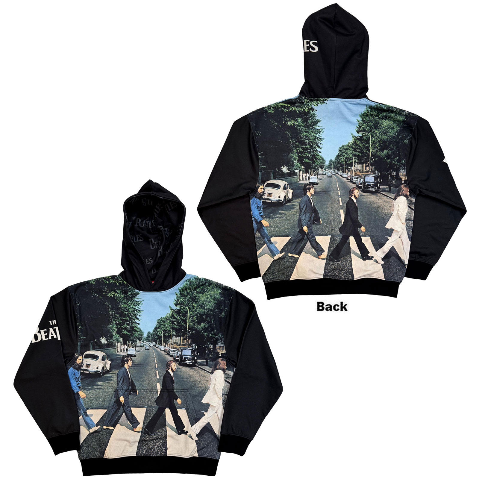 Mikina The Beatles - Abbey Road, Unisex,Čierna,S