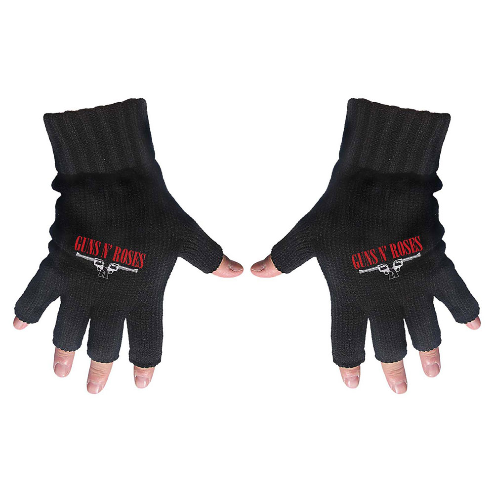 Rukavice Guns N’ Roses - Logo & Pistols, Unisex,Univerzálna,Čierna