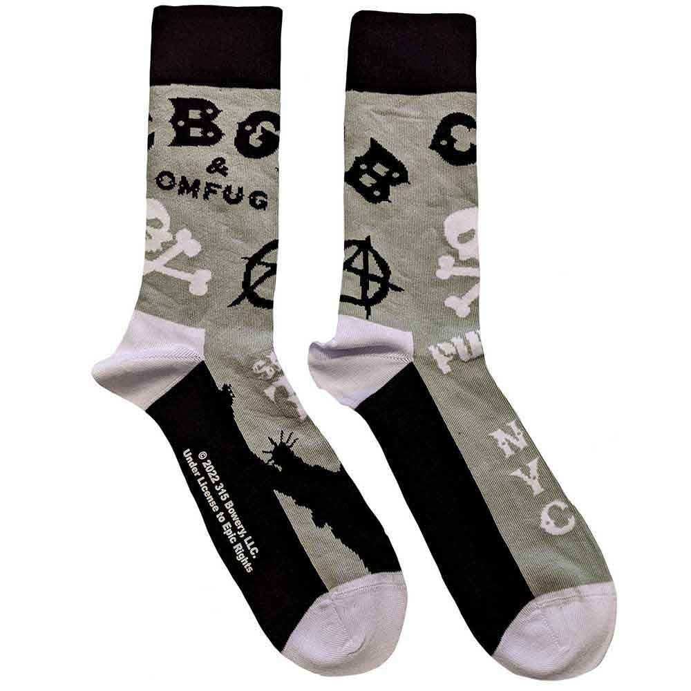 Ponožky CBGB - Logos, Unisex,Šedá,UK 7 - 11