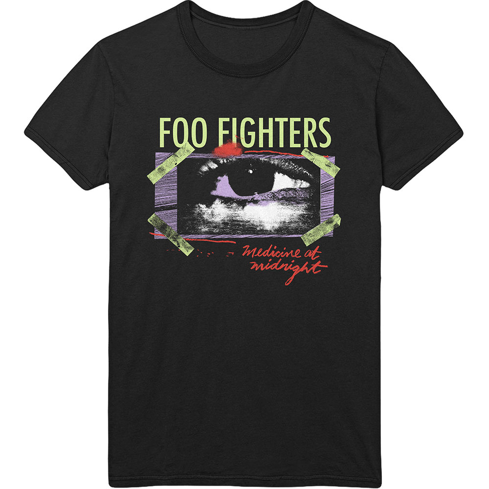 Tričko Foo Fighters - Medicine At Midnight Taped, Unisex,Čierna,XXL