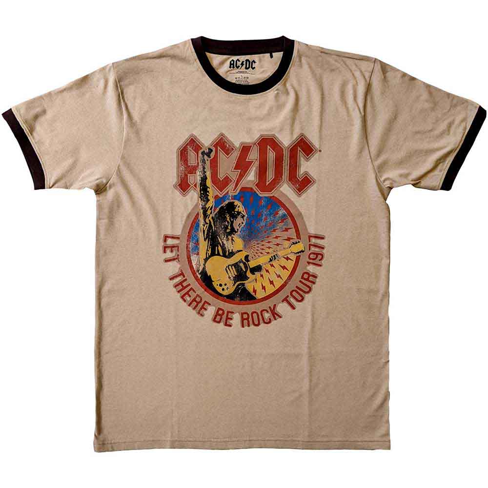 Tričko AC/DC - Let There Be Rock Tour '77, Unisex,Natural,XL