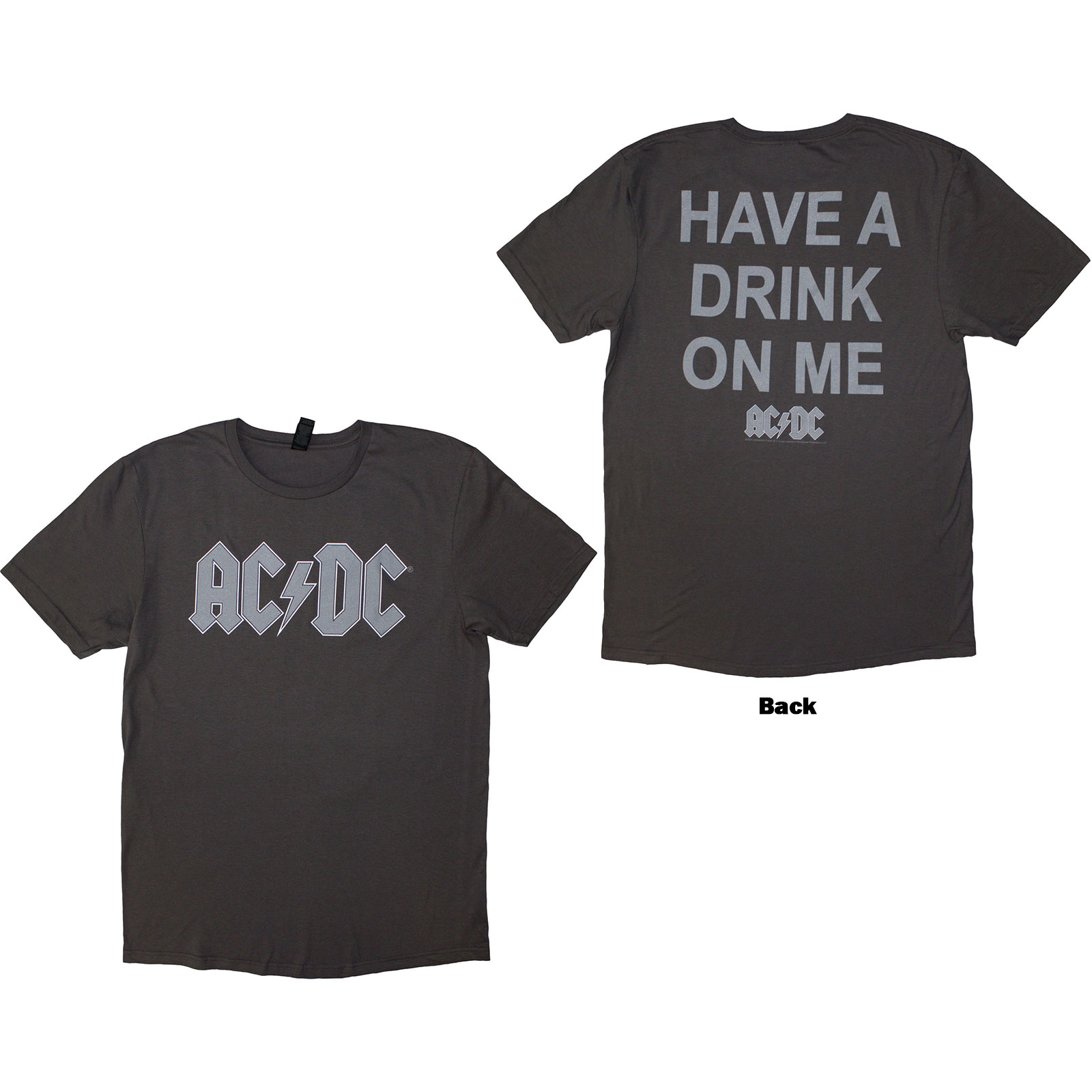 Tričko AC/DC - Have A Drink On Me, Unisex,Šedá,XXL
