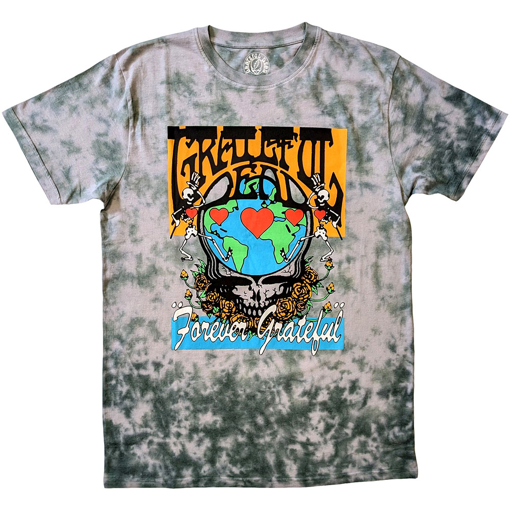 Tričko Grateful Dead - Forever Grateful, Unisex,Zelená,S
