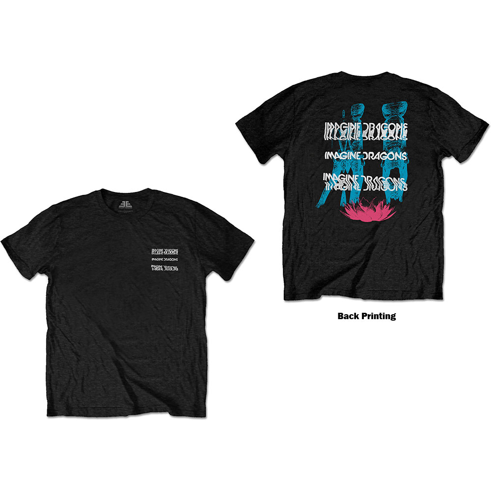 Tričko Imagine Dragons - Man Glitch, Unisex,Čierna,XXL