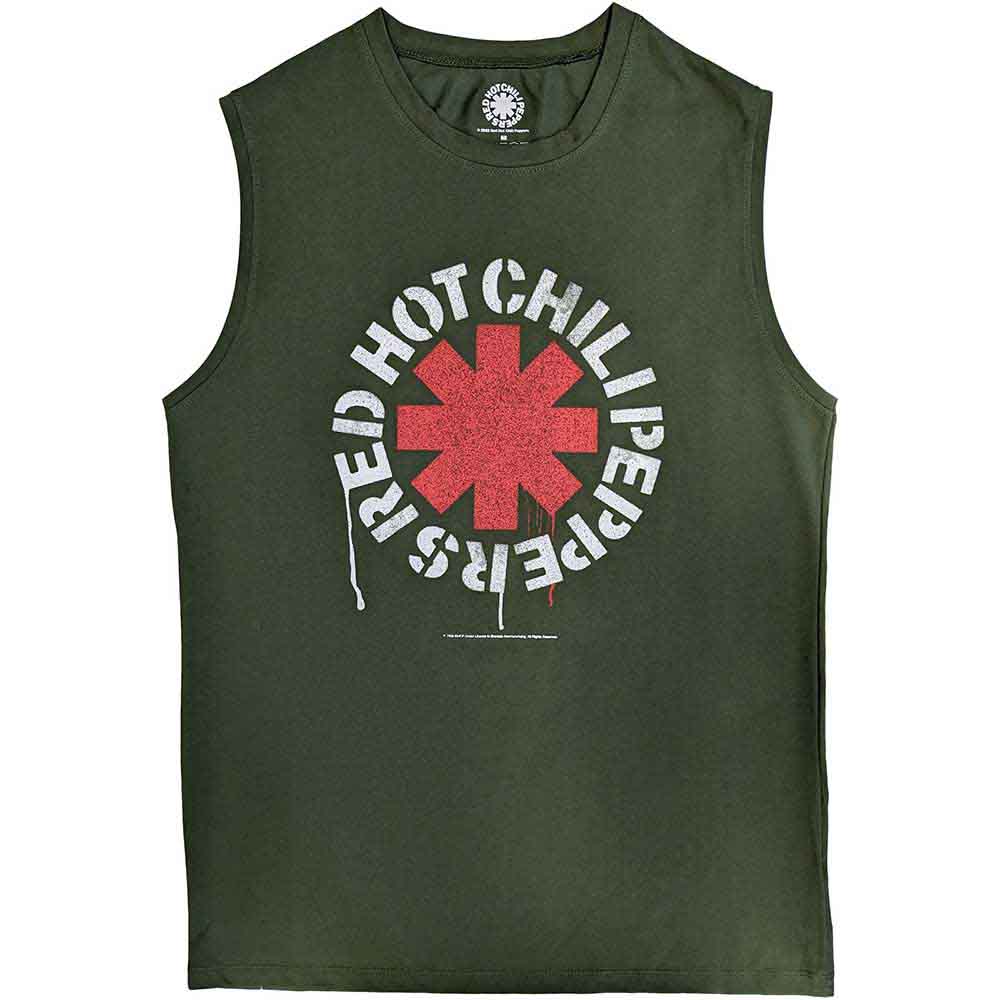 Tielko Red hot chili peppers - Stencil, Unisex,Zelená,XXL