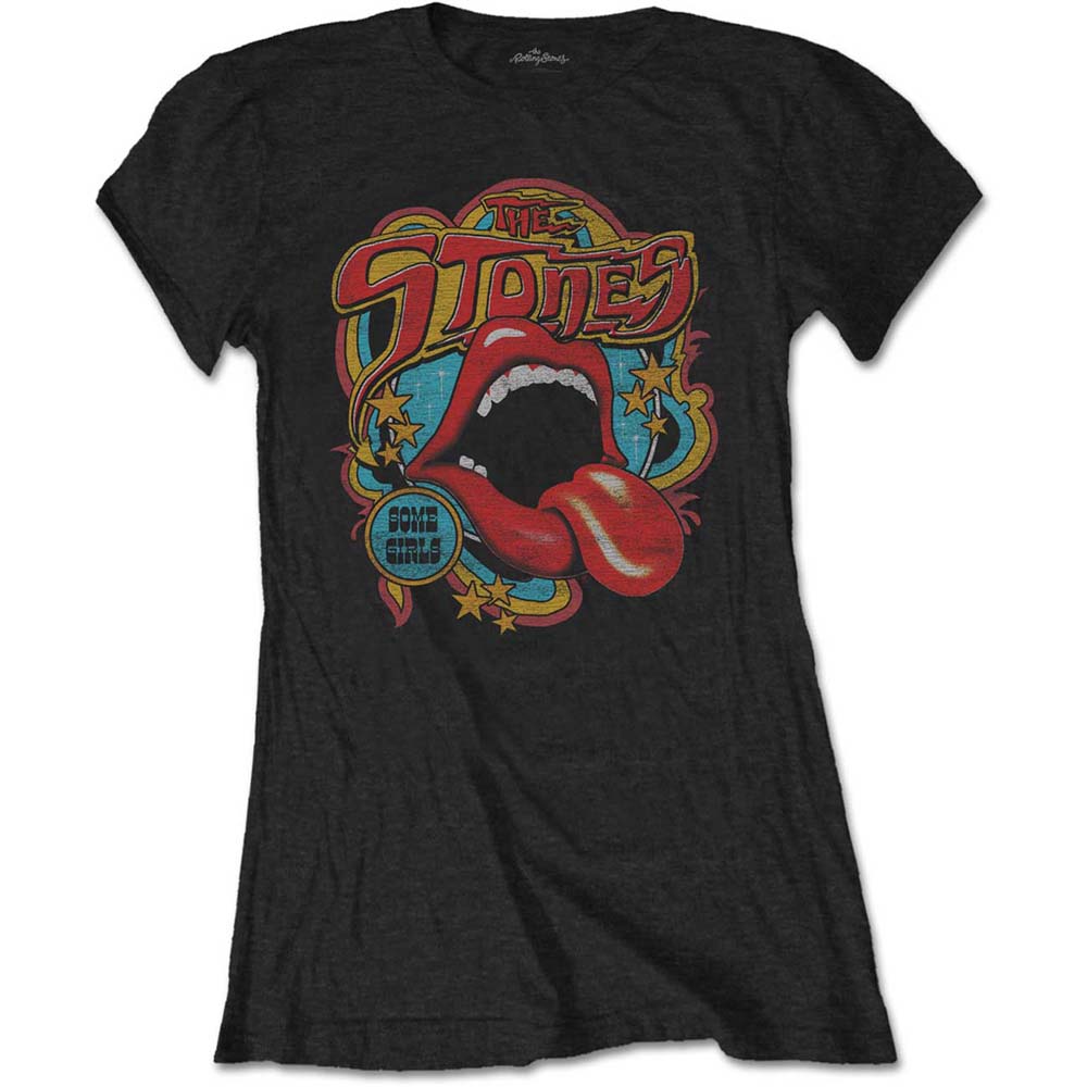 Tričko The Rolling Stones - Retro 70s Vibe, Žena,Čierna,XXL