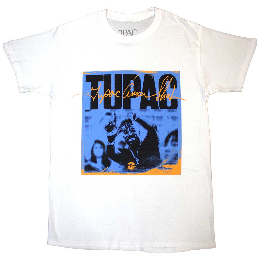 Tričko 2Pac - LA Sign, Unisex,Biela,XXL