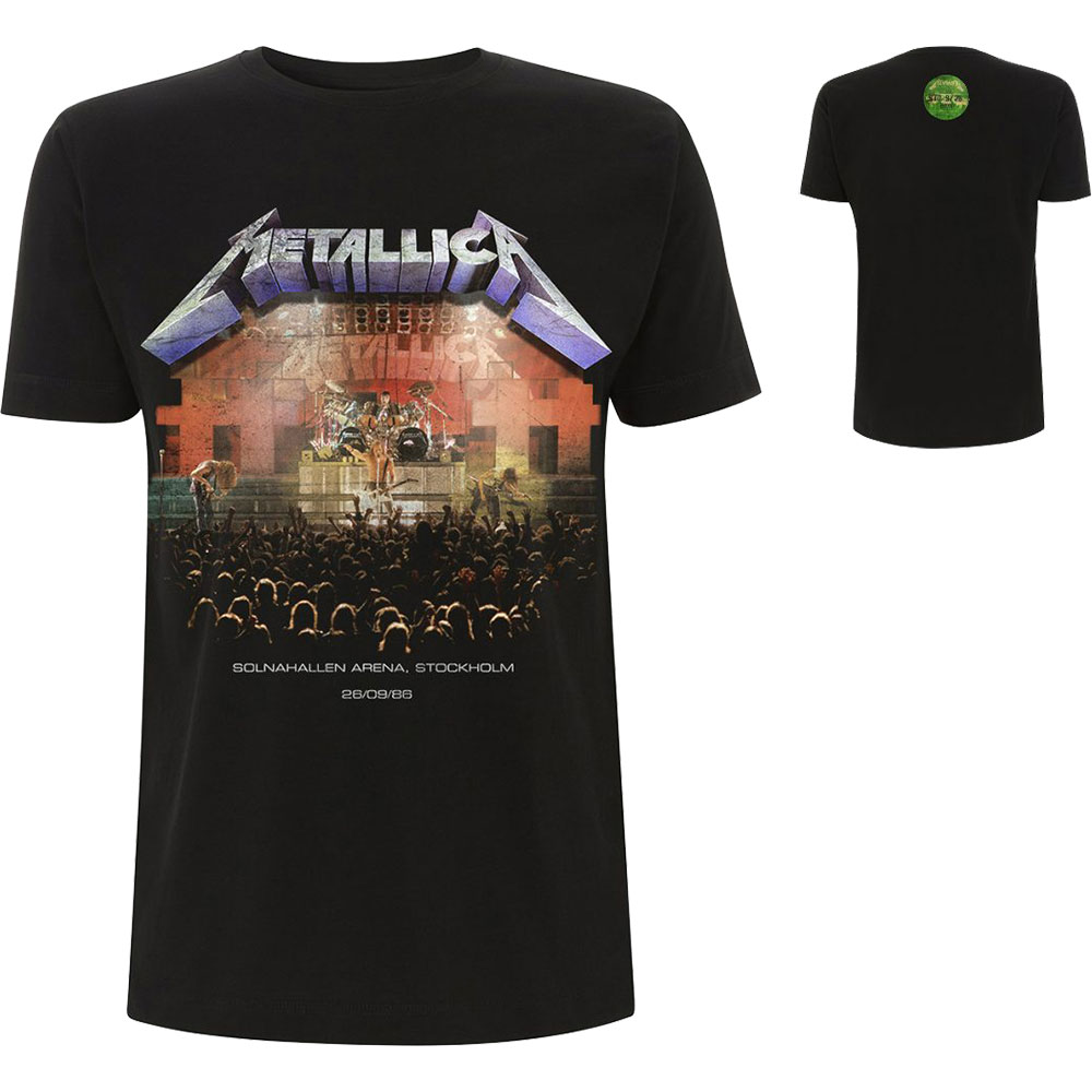 Tričko Metallica - Stockholm '86., Unisex,Čierna,XL