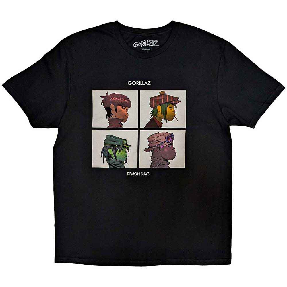 Tričko Gorillaz - Demon Days, Unisex,Čierna,M
