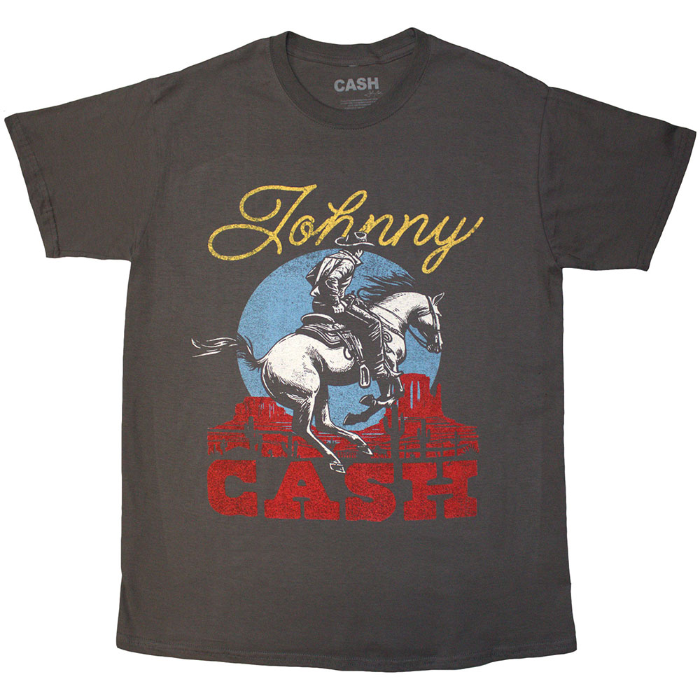 Tričko Johnny Cash - Gallop, Unisex,Šedá,S