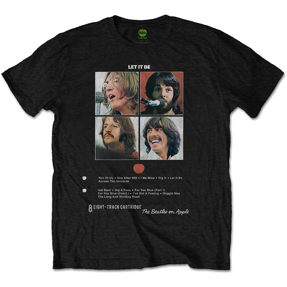 Tričko The Beatles - Let it Be 8 Track, Unisex,Čierna,XXL