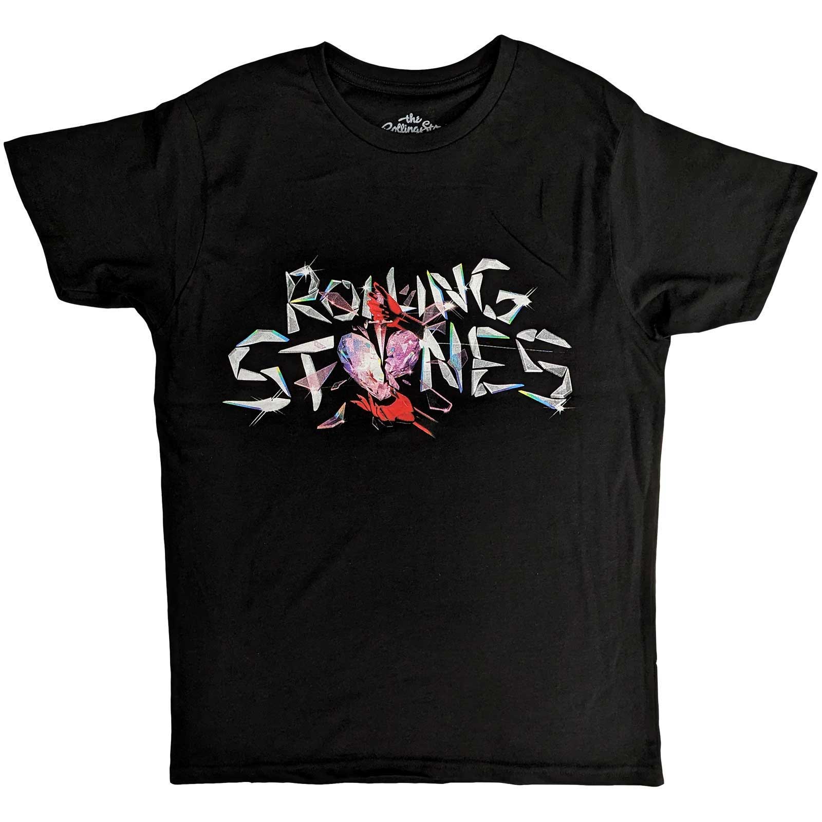 Tričko The Rolling Stones - Hackney Diamonds Glass Logo, Unisex,Čierna,M