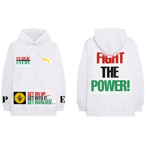 Mikina Public Enemy - Fight The Power, Unisex,Biela,XL