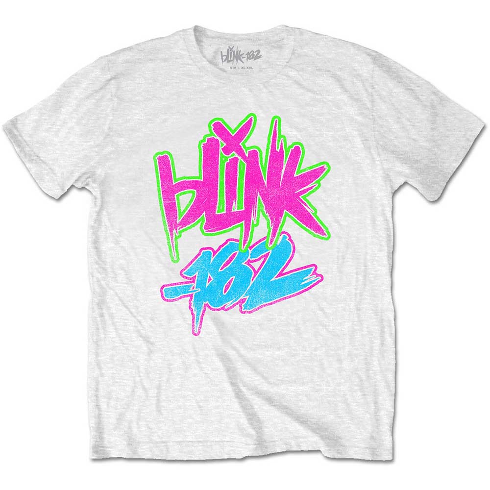 Tričko Blink 182 - Neon Logo, Dieťa,Biela,5 – 6 rokov