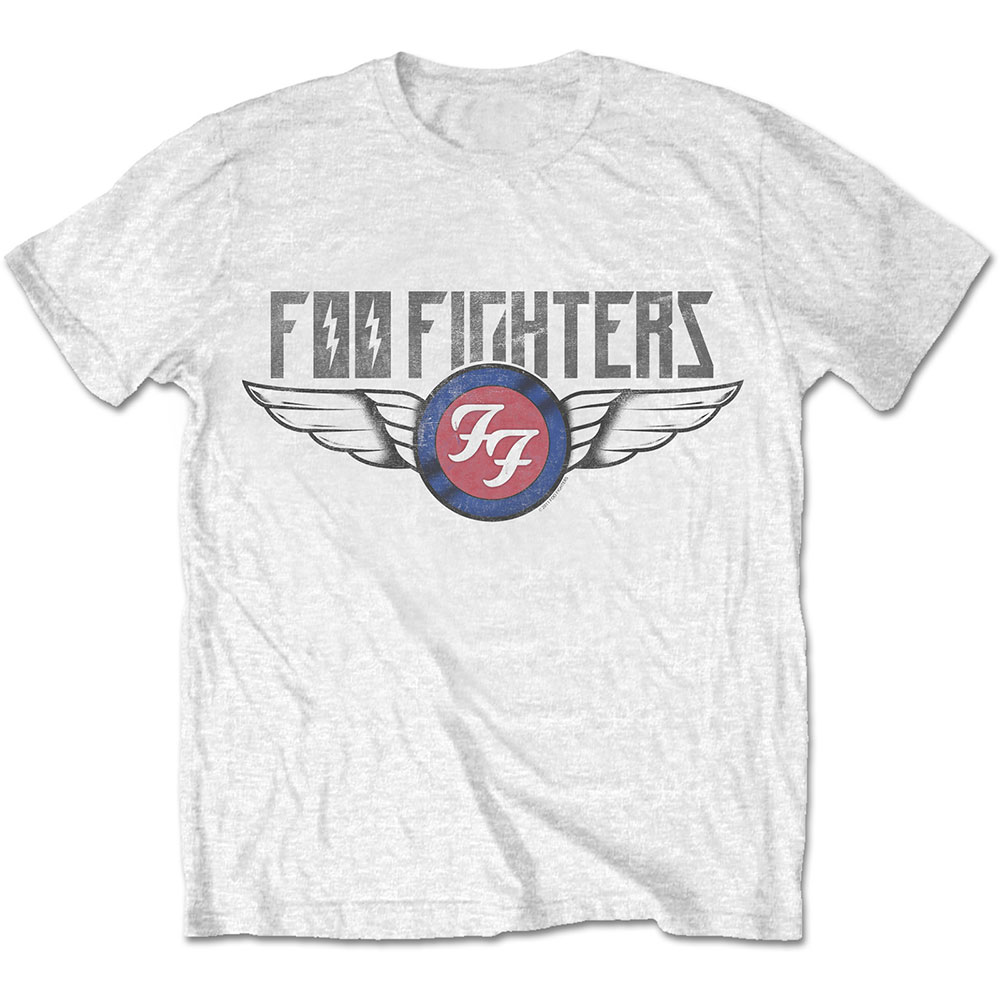 Tričko Foo Fighters - Flash Wings, Unisex,Biela,5XL