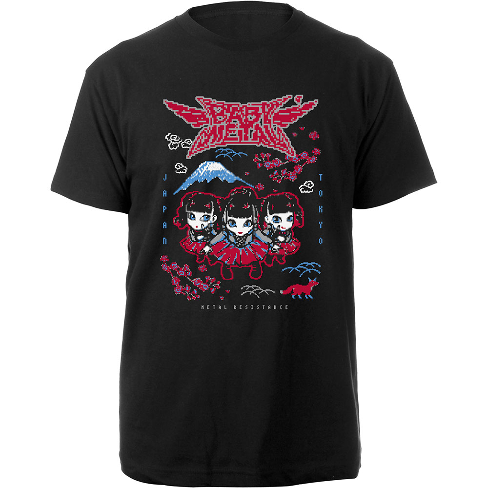 Tričko BABYMETAL - Pixel Tokyo, Unisex,Čierna,XL