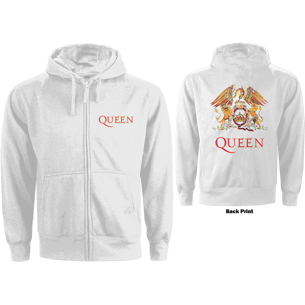 Mikina na zips Queen - Classic Crest, Žena,Biela,S