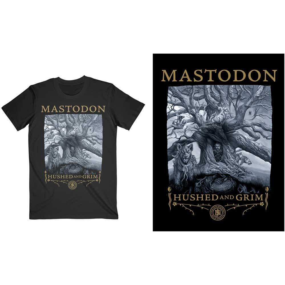 Tričko Mastodon - Hushed & Grim Cover, Unisex,Čierna,XXL