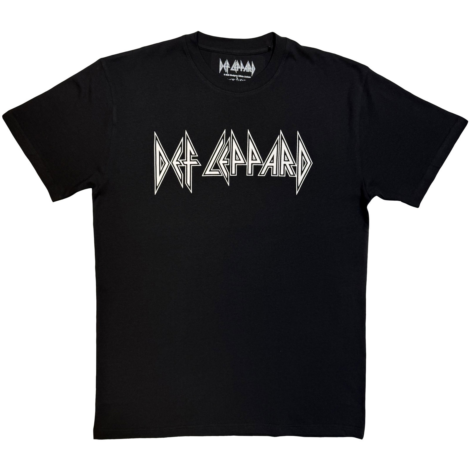 Tričko Def Leppard - Logo Mono, Unisex,Čierna,XXL