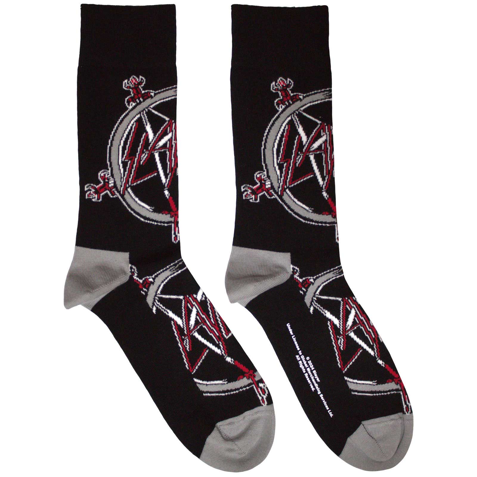 Ponožky Slayer - Pentagram, Unisex,Čierna,UK 7 - 11