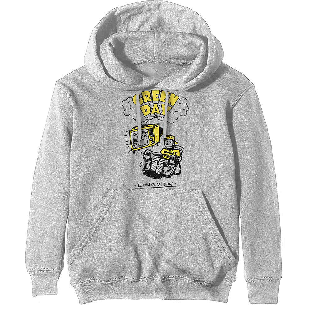 Mikina Green Day - Longview Doodle, Unisex,Biela,XS