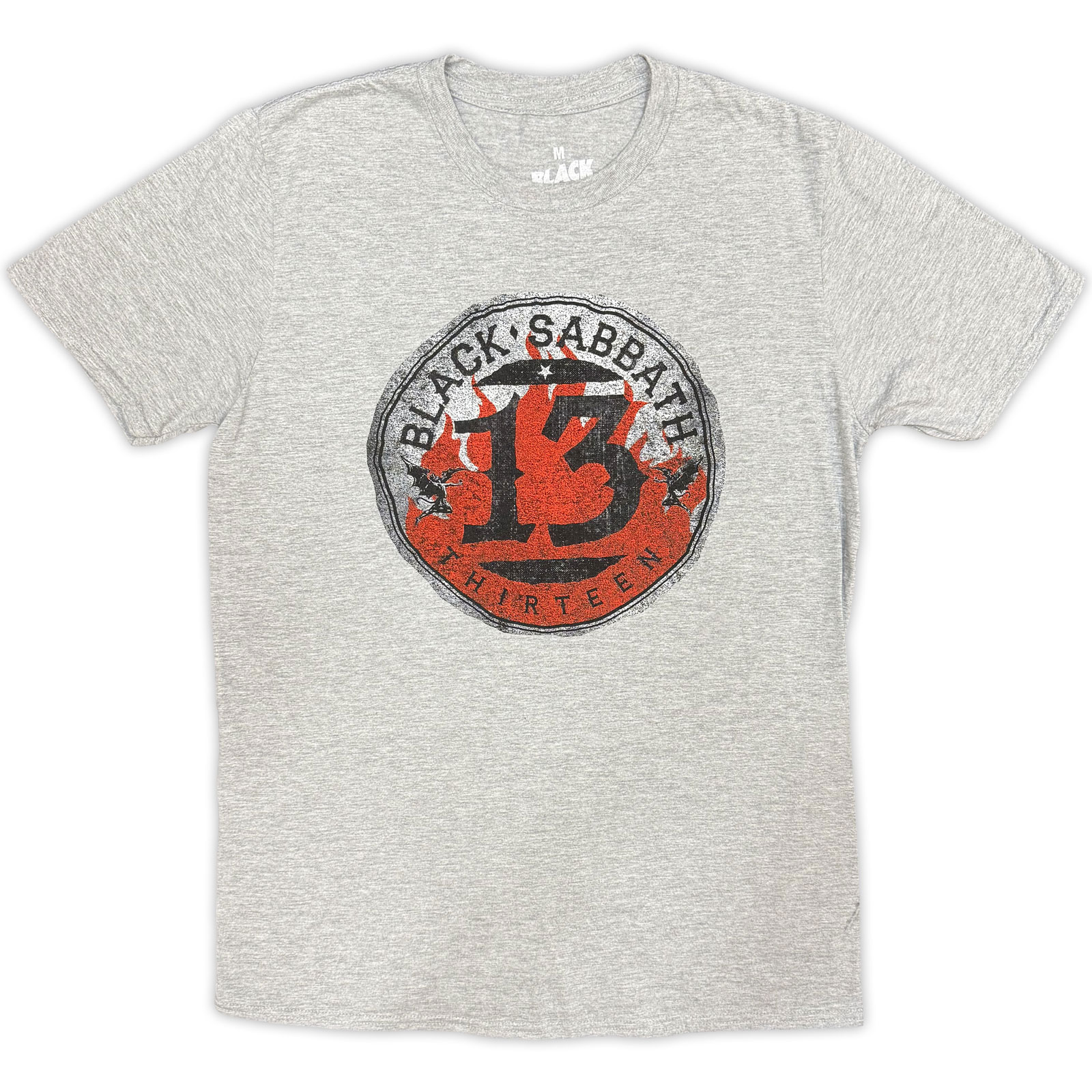 Tričko Black Sabbath - 13 Flame Circle, Unisex,Šedá,L