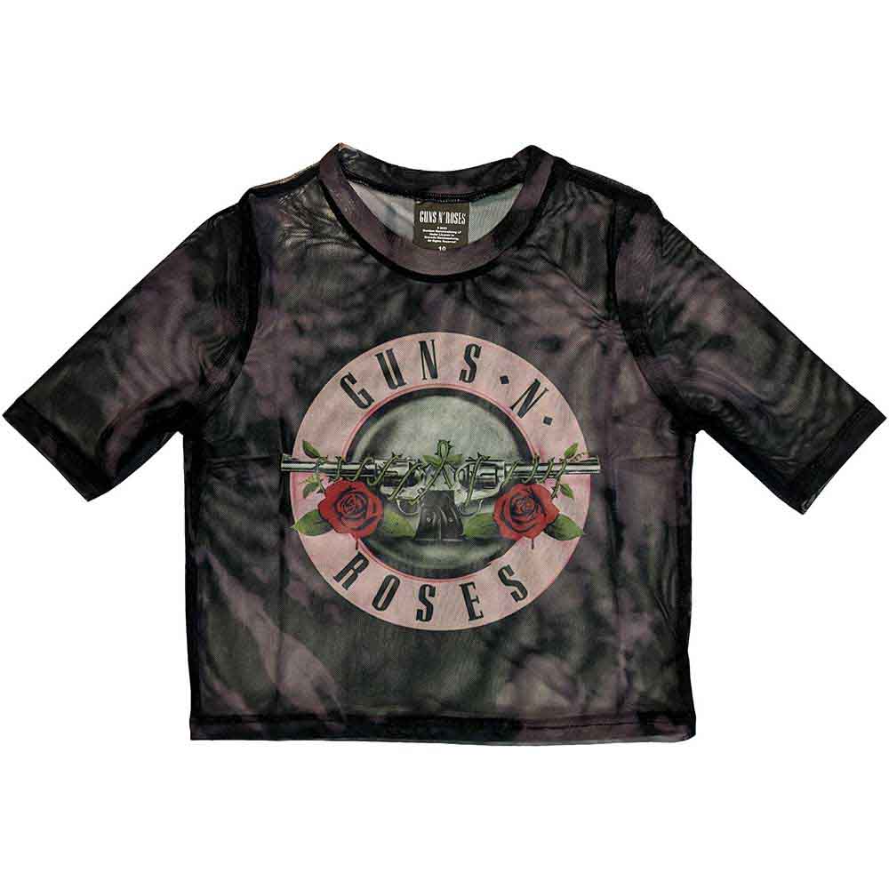 Tielko Guns N’ Roses - Pink Tint Bullet Logo, Žena,Čierna,XL