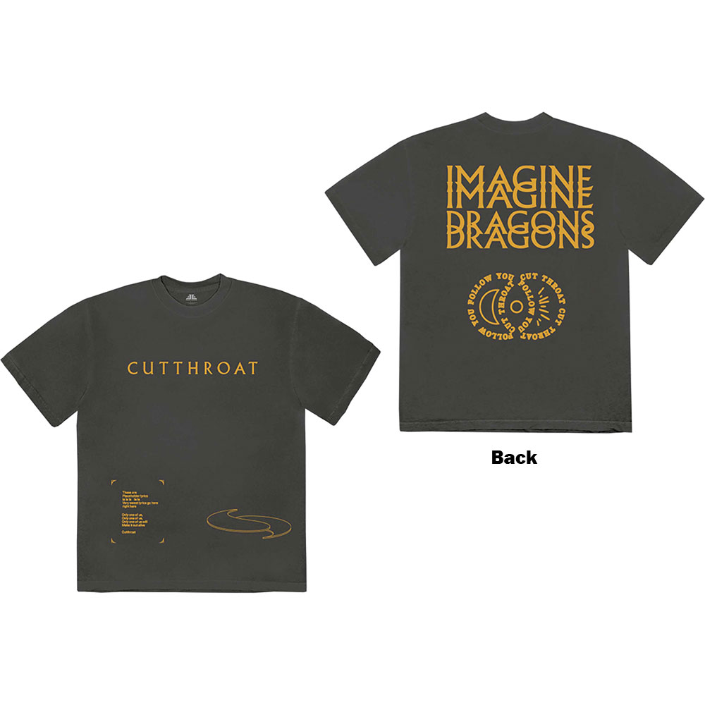 Tričko Imagine Dragons - Cutthroat Symbols, Unisex,Šedá,XXL