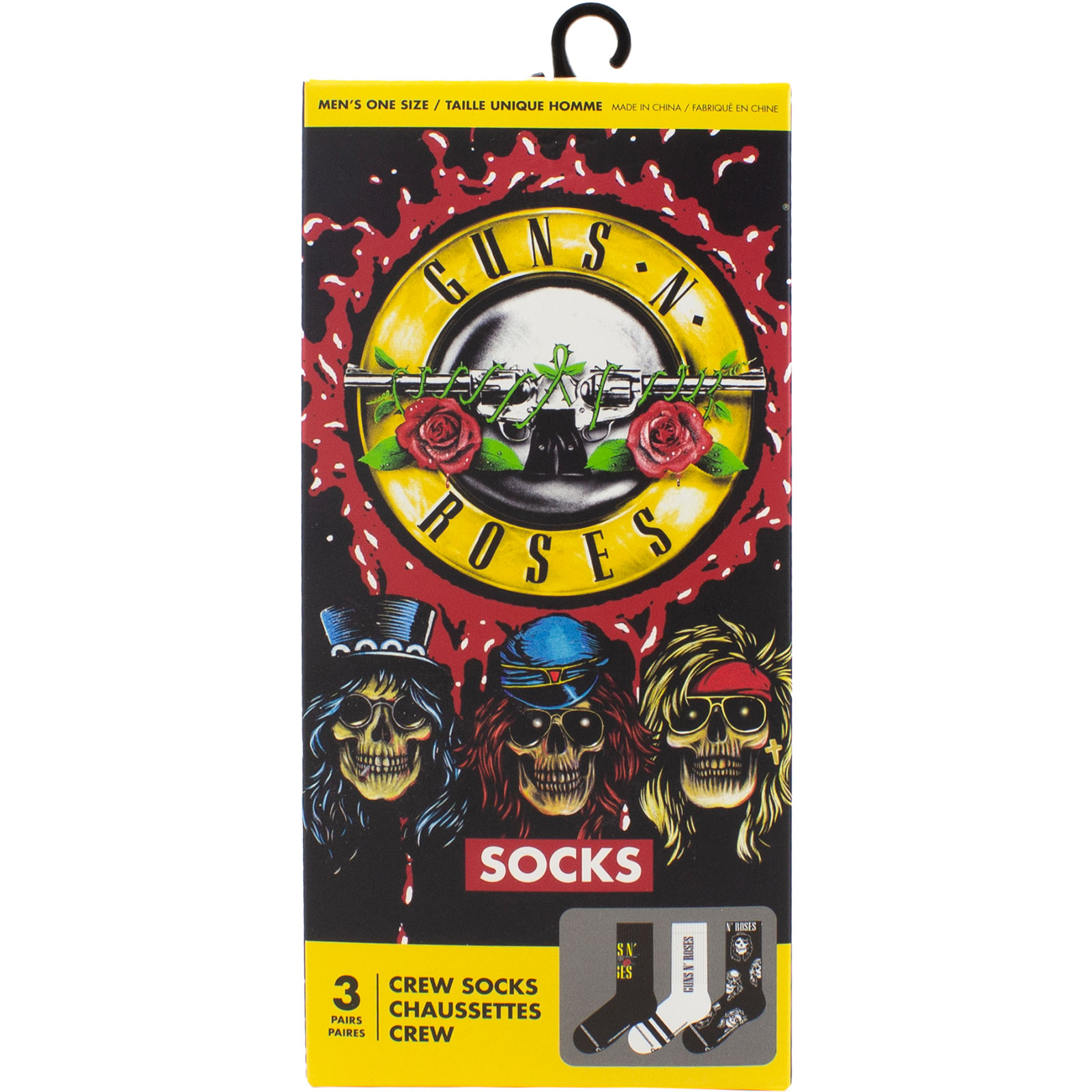 Ponožky Guns N’ Roses - Unisex Sock Gift Box: Logos (Multicolour)  (UK Size 6.5 - 11), Unisex,Multicolor,Univerzálna