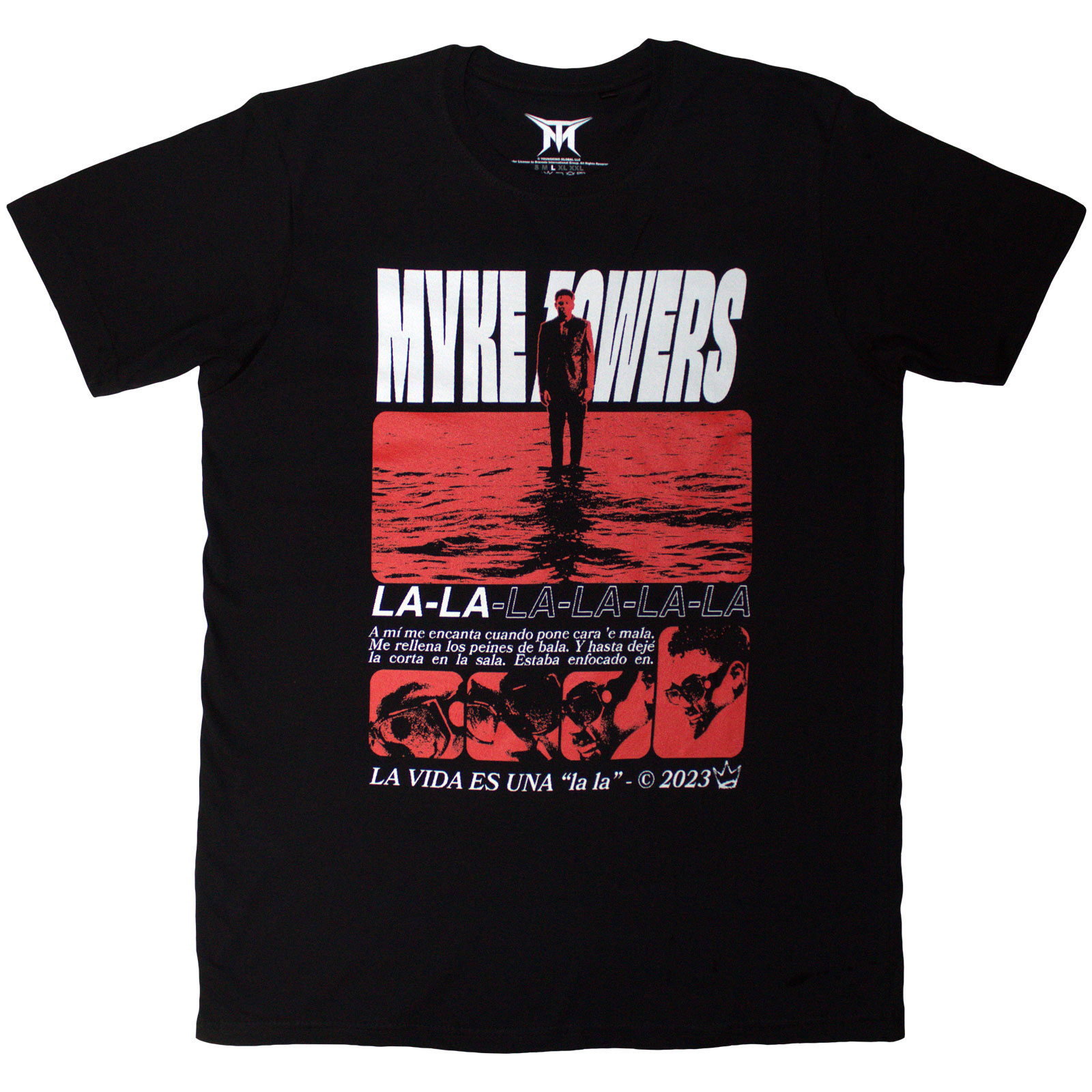Tričko Myke Towers - La Vida, Unisex,Čierna,XXL